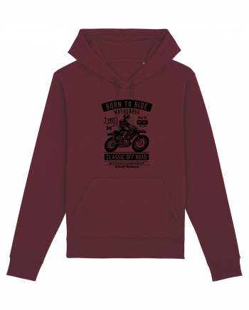 Born to Ride Motocross Black Burgundy