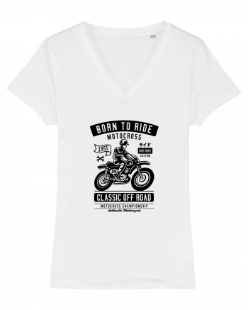 Born to Ride Motocross Black White