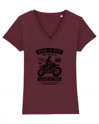 Born to Ride Motocross Black Burgundy