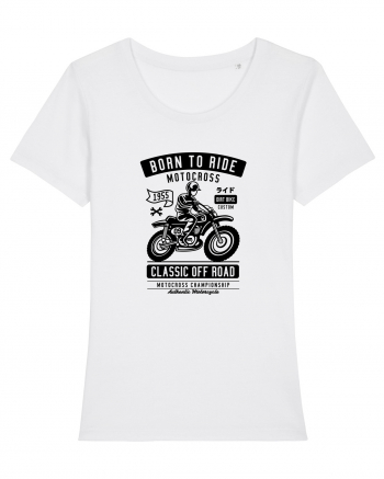 Born to Ride Motocross Black White