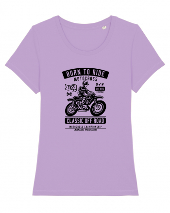 Born to Ride Motocross Black Lavender Dawn