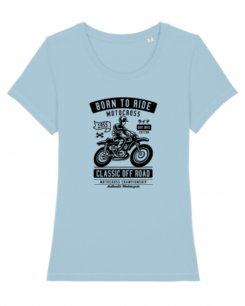 Born to Ride Motocross Black Sky Blue