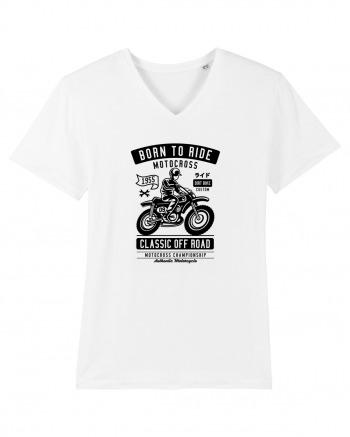 Born to Ride Motocross Black White