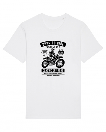 Born to Ride Motocross Black White