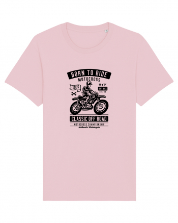 Born to Ride Motocross Black Cotton Pink