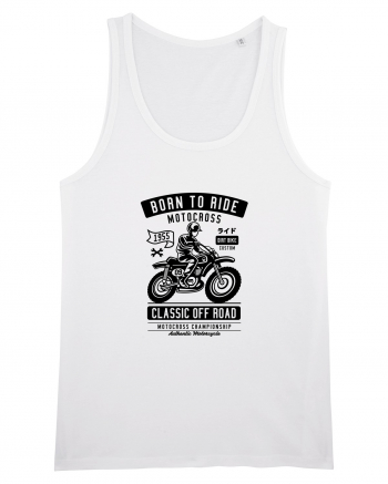 Born to Ride Motocross Black White