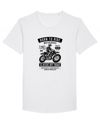 Born to Ride Motocross Black White