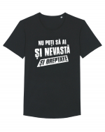 Nu poti sa ai si nevasta si dreptate. Tricou mânecă scurtă guler larg Bărbat Skater