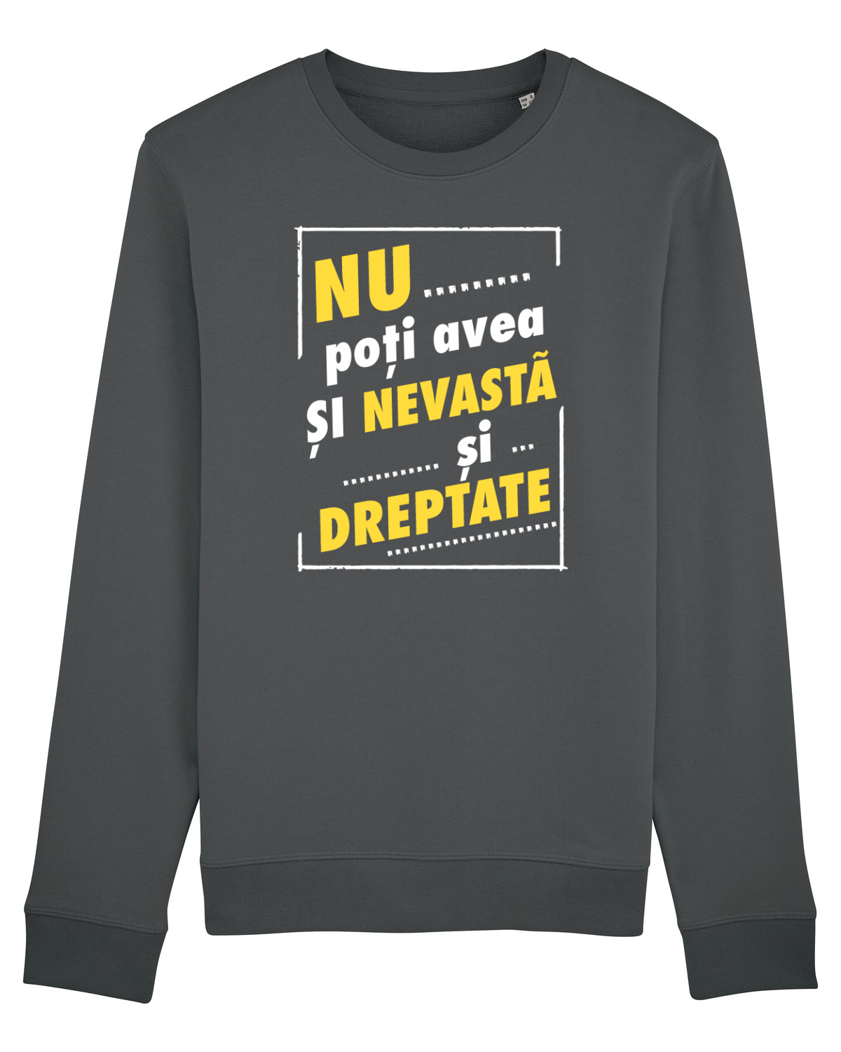 Bluză mânecă lungă Unisex Rise Anthracite