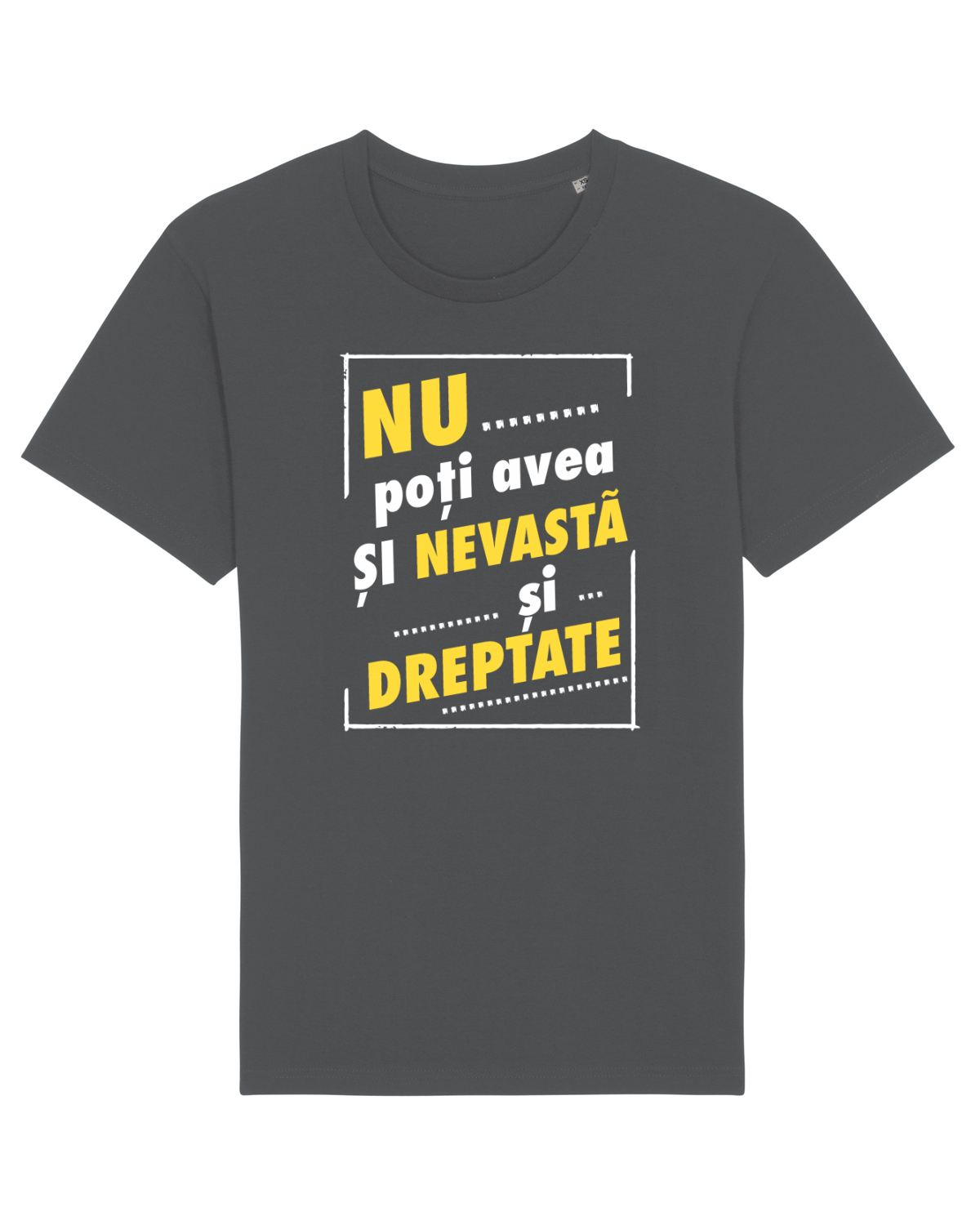 Tricou mânecă scurtă Unisex Rocker Anthracite