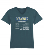 Designer Tricou mânecă scurtă guler V Bărbat Presenter