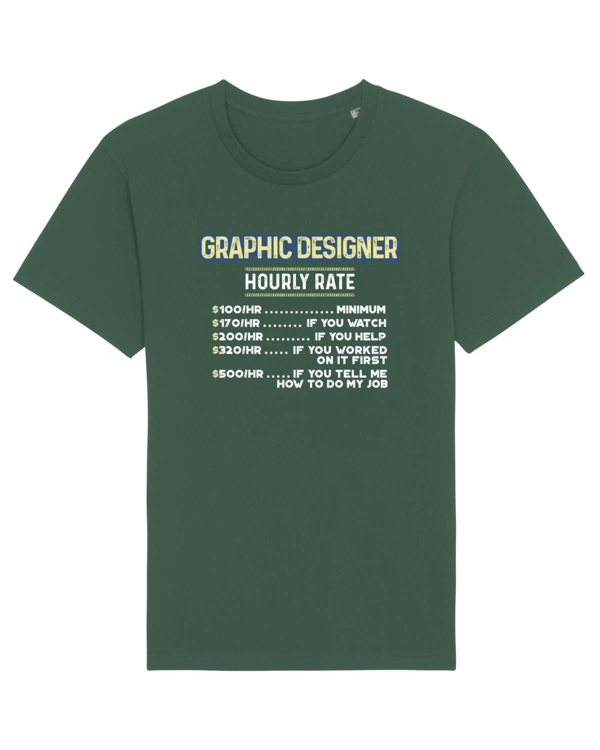Tricou mânecă scurtă Unisex Rocker Bottle Green