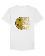 Nirvana 90'S Grunge Tricou mânecă scurtă guler larg Bărbat Skater
