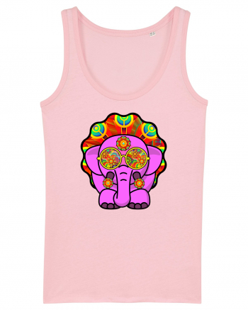 Trippy Pink Elephant  Cotton Pink