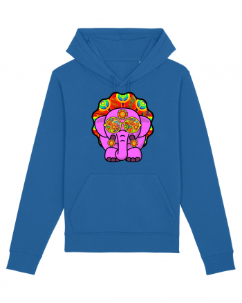 Trippy Pink Elephant  Royal Blue