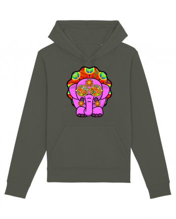 Trippy Pink Elephant  Khaki