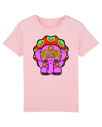 Trippy Pink Elephant  Cotton Pink