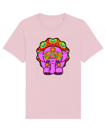 Trippy Pink Elephant  Cotton Pink