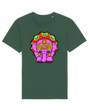 Trippy Pink Elephant  Bottle Green