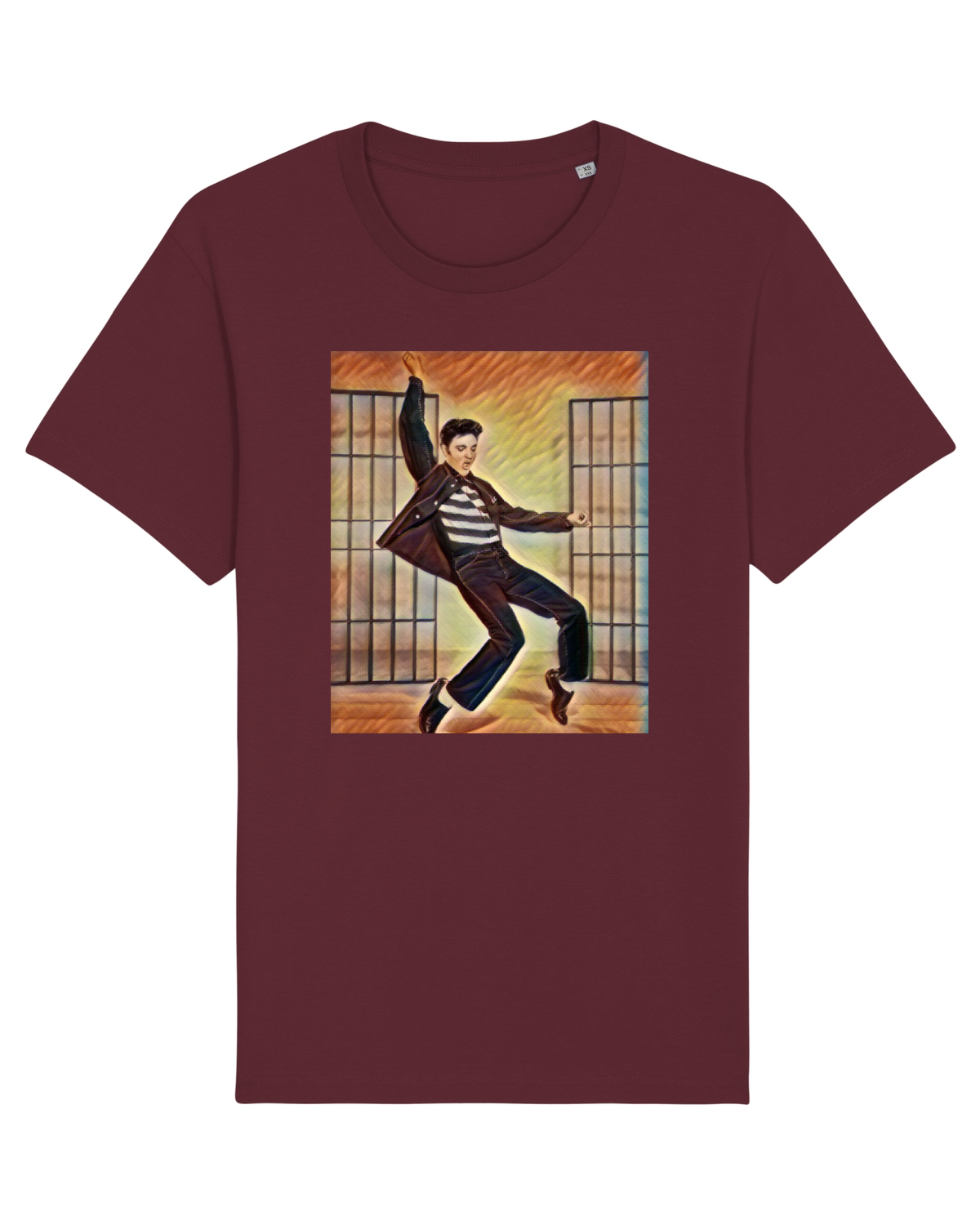 Tricou mânecă scurtă Unisex Rocker Burgundy