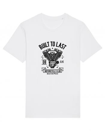 Built to Last Motorcycle Black White