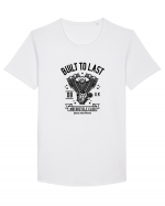 Built to Last Motorcycle Black Tricou mânecă scurtă guler larg Bărbat Skater