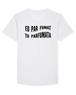 Eu par fumat/Tu parfumata Tricou mânecă scurtă guler larg Bărbat Skater