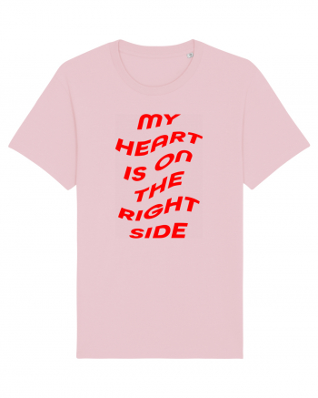 My heart is on the right side Cotton Pink