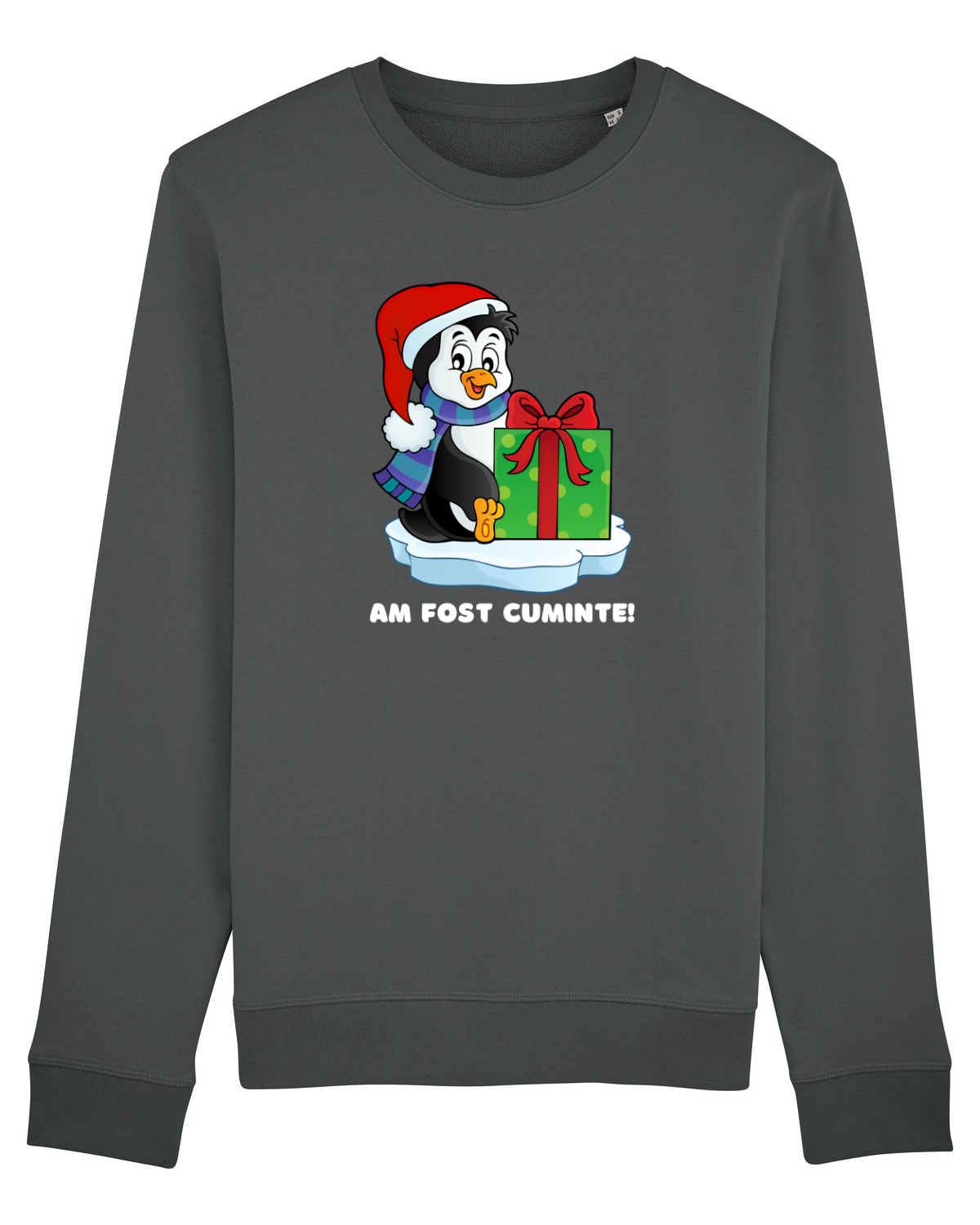 Bluză mânecă lungă Unisex Rise Anthracite