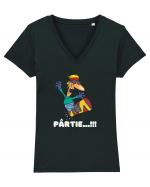 Pârtie... Incepător! Feriți-vă! Tricou mânecă scurtă guler V Damă Evoker