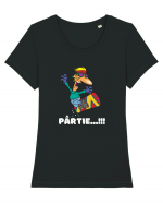 Pârtie... Incepător! Feriți-vă! Tricou mânecă scurtă guler larg fitted Damă Expresser