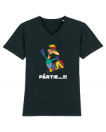 Pârtie... Incepător! Feriți-vă! Tricou mânecă scurtă guler V Bărbat Presenter