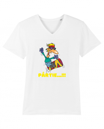 Pârtie... Incepător! Feriți-vă!Snowboarding White