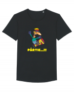 Pârtie... Incepător! Feriți-vă!Snowboarding Tricou mânecă scurtă guler larg Bărbat Skater