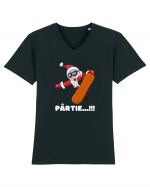 Pârtie... Vine Mosu! Snowboarding Tricou mânecă scurtă guler V Bărbat Presenter