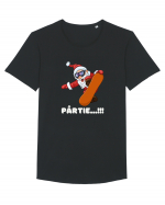 Pârtie... Vine Mosu! Snowboarding Tricou mânecă scurtă guler larg Bărbat Skater