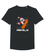 Pârtie... Vine Mosu! Snowboarding & Snow Tricou mânecă scurtă guler larg Bărbat Skater