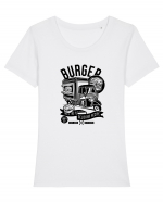 Burger Black Tricou mânecă scurtă guler larg fitted Damă Expresser