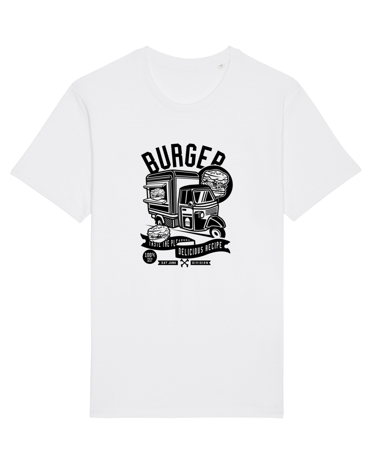 Tricou mânecă scurtă Unisex Rocker White