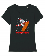 Ho-Ho-Ho!... Vine Mosu! Snowboarding & Snow Tricou mânecă scurtă guler larg fitted Damă Expresser