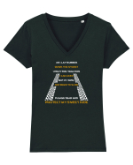 CAR Tricou mânecă scurtă guler V Damă Evoker