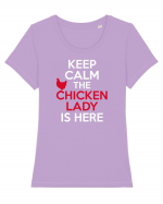 CHICKEN LADY Tricou mânecă scurtă guler larg fitted Damă Expresser