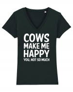 COWS Tricou mânecă scurtă guler V Damă Evoker