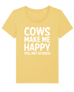 COWS Tricou mânecă scurtă guler larg fitted Damă Expresser