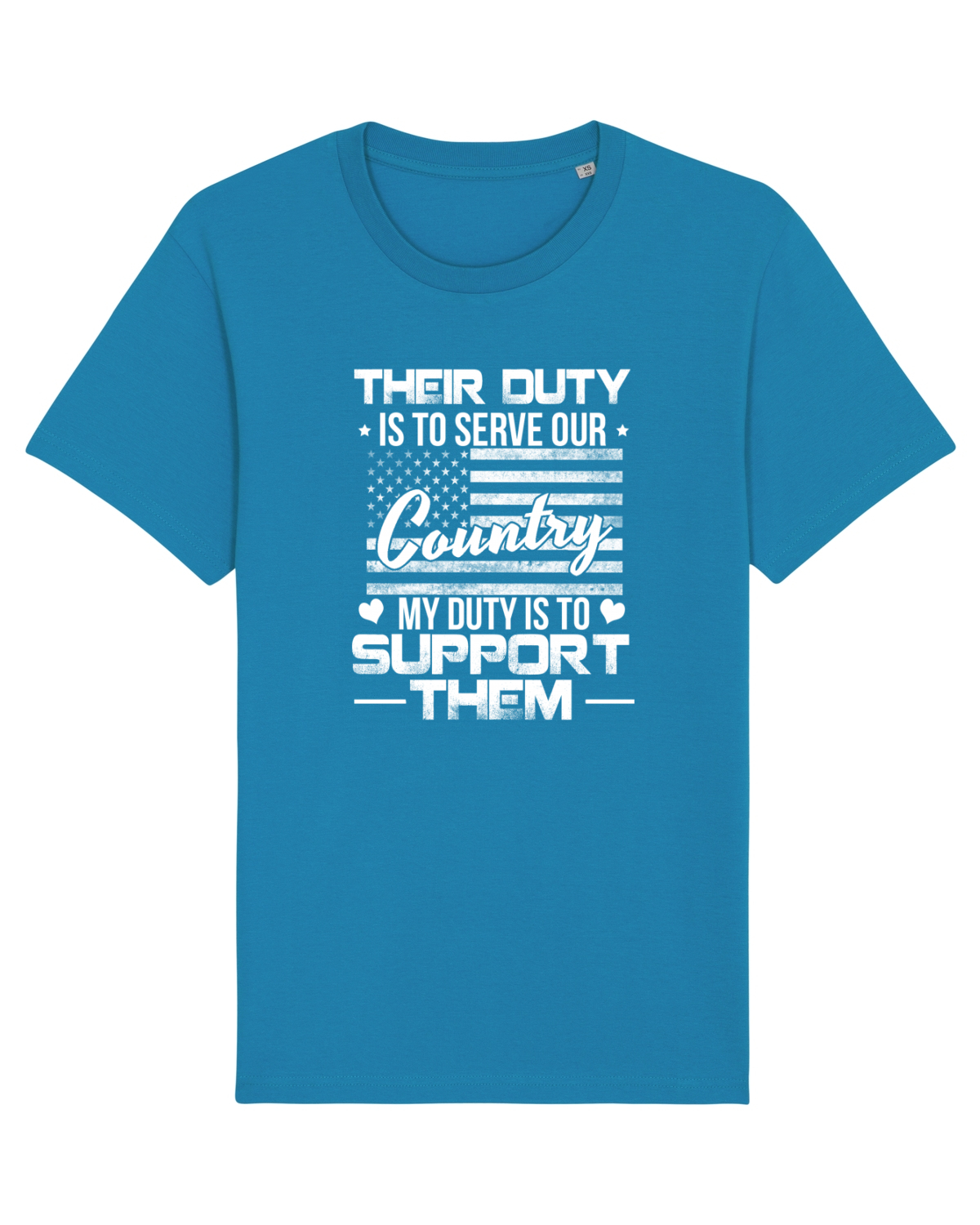 Tricou mânecă scurtă Unisex Rocker Azur
