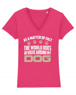 DOG Tricou mânecă scurtă guler V Damă Evoker