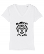 Champions League Black Tricou mânecă scurtă guler V Damă Evoker