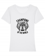 Champions League Black Tricou mânecă scurtă guler larg fitted Damă Expresser