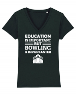 BOWLING Tricou mânecă scurtă guler V Damă Evoker