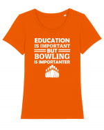 BOWLING Tricou mânecă scurtă guler larg fitted Damă Expresser